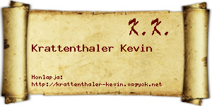 Krattenthaler Kevin névjegykártya